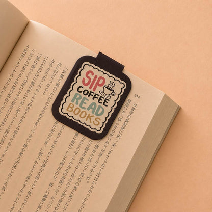Sip Coffee Read Books — Readers' Club Exclusive ☆ Magnetic Bookmark