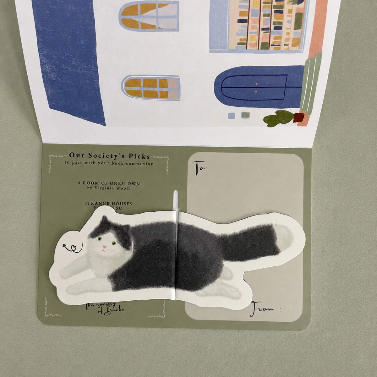 Grey Scottish Fold Cat — House Friends Magnetic Page Marker · 2 PCS