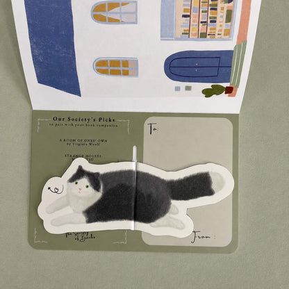 Grey Scottish Fold Cat — House Friends Magnetic Page Marker · 2 PCS