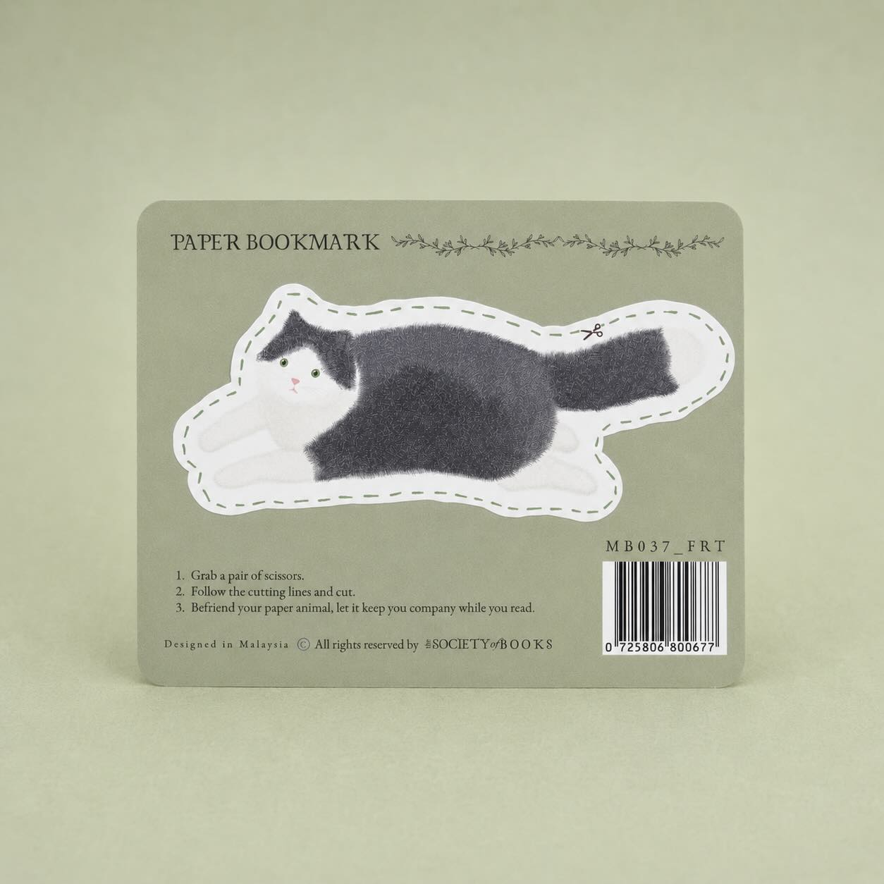 Grey Scottish Fold Cat — House Friends Magnetic Page Marker · 2 PCS