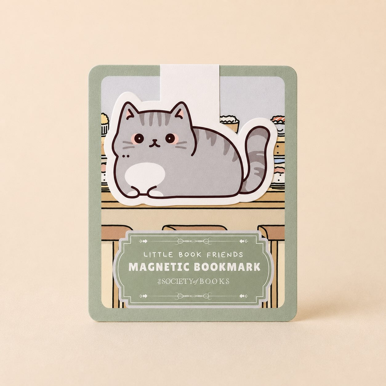 Gray Tabby Cat — Little Book Friends Magnetic Bookmark